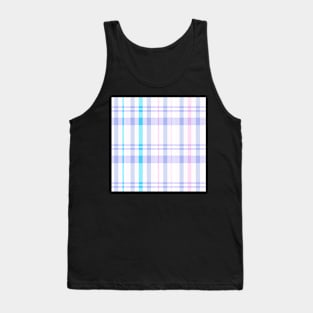 Spring Aesthetic Catriona 2 Hand Drawn Textured Plaid Pattern Tank Top